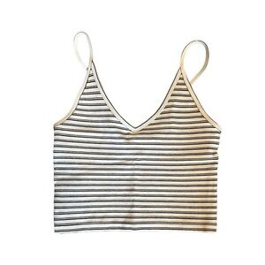 Talula x Anthropologie Cream and Black Cropped Tank Size XXS